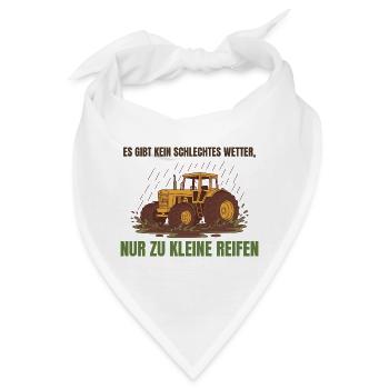 Kein schlechtes Wetter, nur kleine Reifen - Bandana - Weiß - Vorne