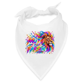 Mut hat viele Farben – Löwenstärke - Bandana - Weiß - Vorne