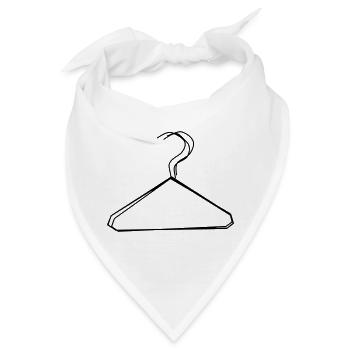 Kleiderbügel handgezeichnet - Bandana - Weiß - Vorne