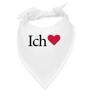 I Love - Bandana - Weiß - Vorne