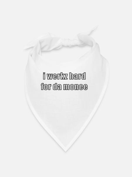 i werkz hard - Bandana - white - Front