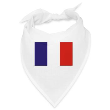 Frankreich - Bandana - Weiß - Vorne