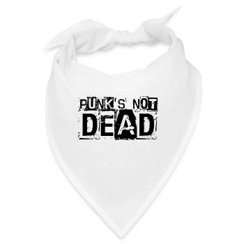 Punk is not dead - Bandana - Weiß - Vorne