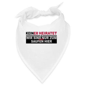 feiern - Bandana - Weiß - Vorne