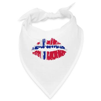 Hinweis Norwegische Lippen - Bandana - Weiß - Vorne