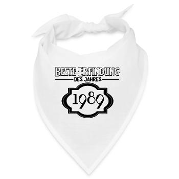 Beste Erfindung des Jahres 1989 Geschenk - Bandana - Weiß - Vorne
