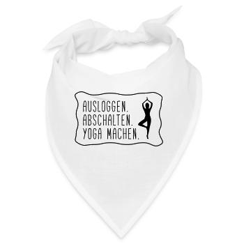 Yoga: ausloggen, abschalten, yoga machen - Bandana - Weiß - Vorne