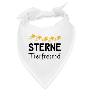 Sterne Tierfreund Geschenk - Bandana - Weiß - Vorne