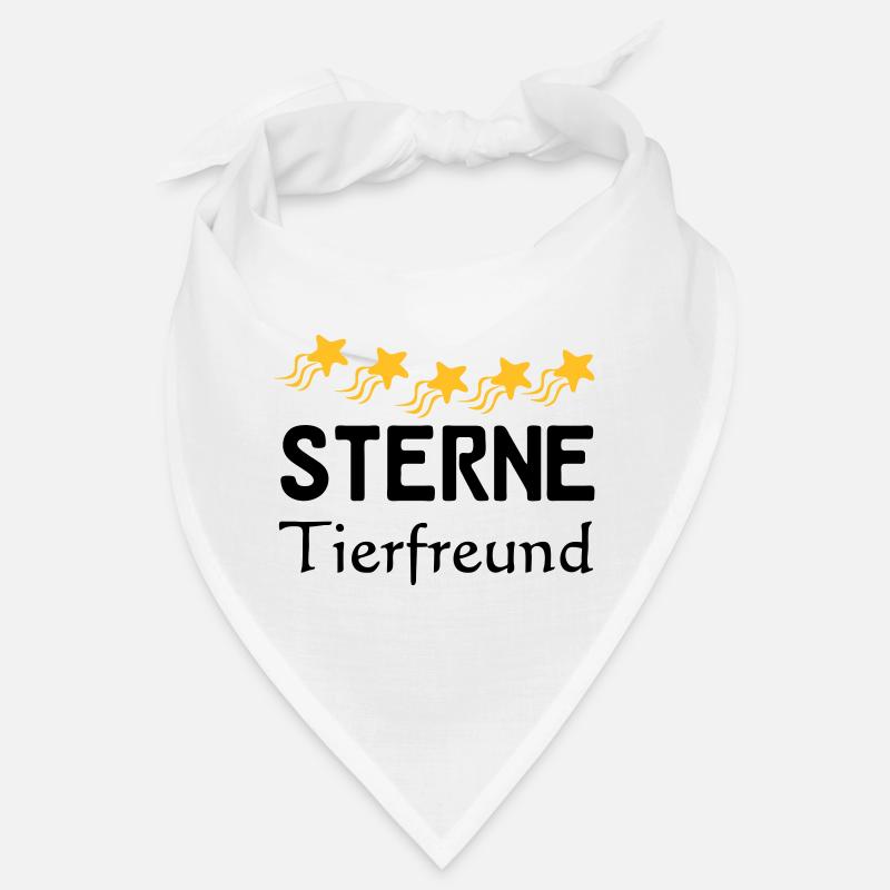 Sterne Tierfreund Geschenk - Bandana - Weiß