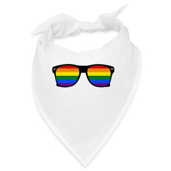 glasses rainbow - Bandana - Weiß - Vorne