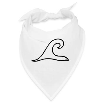 Welle,Sommer,Meer,Bewegung,Abenteuer,surfen - Bandana - Weiß - Vorne