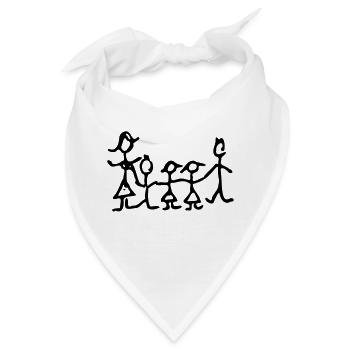 Familie - Bandana - Weiß - Vorne