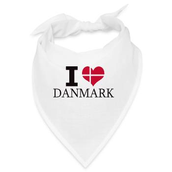 I LOVE DANMARK - Bandana - Weiß - Vorne