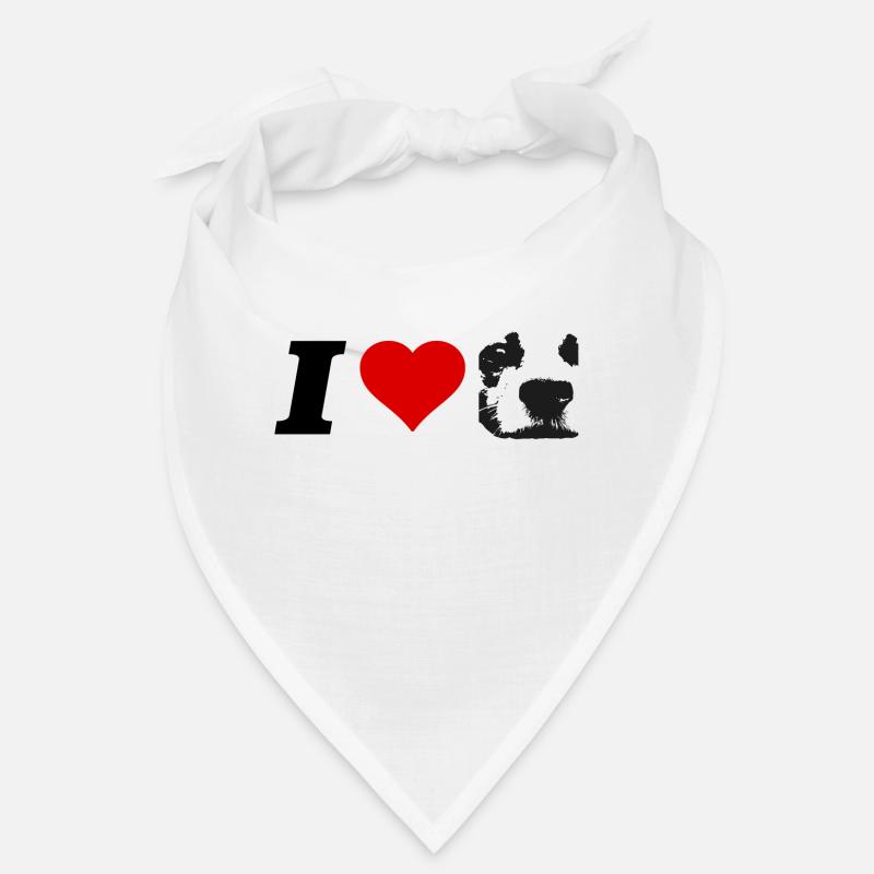 J'aime Jack Russel - Bandana - blanc