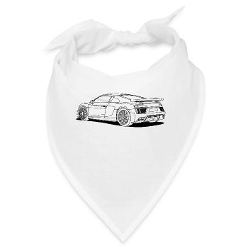 racing car outlines - Bandana - Weiß - Vorne