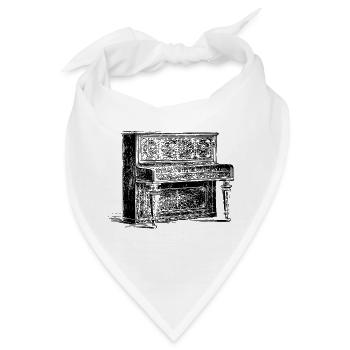 Klavier - Bandana - Weiß - Vorne