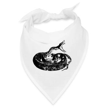 Snake Illustration Terrarium Reptilien - Bandana - Weiß - Vorne