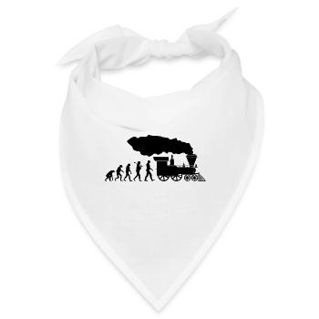 Züge Evolution Shirt· Eisenbahn · Zug · Geschenk - Bandana - Weiß - Vorne