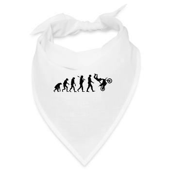 Motocross Dirtbike Evolution Geschenk - Bandana - Weiß - Vorne