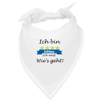Schlau - Bandana - Weiß - Vorne