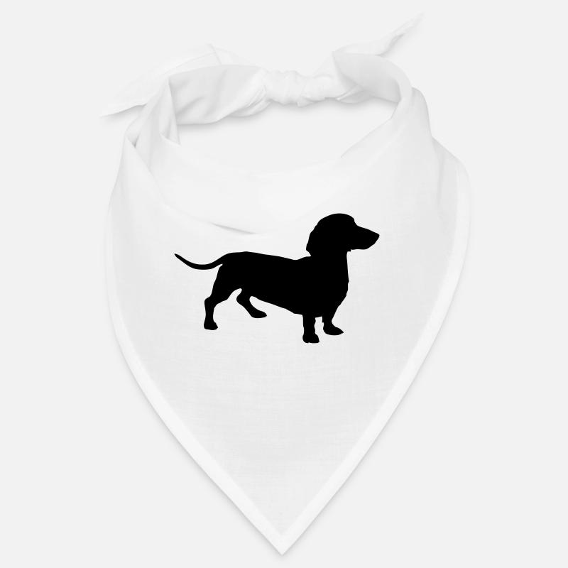 Dackel - Bandana - Weiß