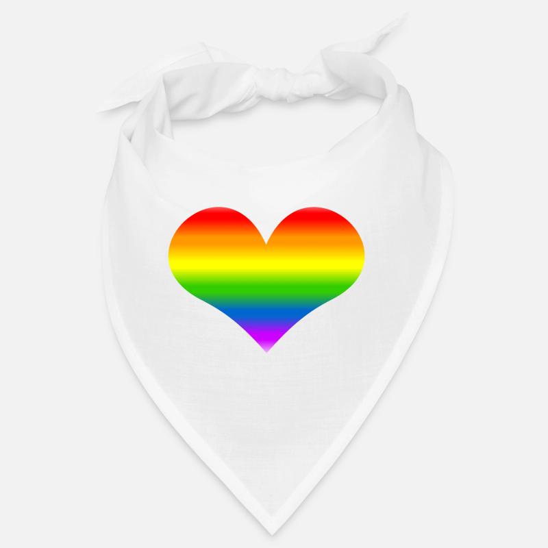 Regenbogen-Herz-Regenbogen Bandana