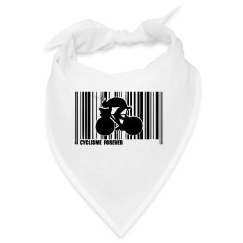 Barcode Radfahren - Bandana - Weiß - Vorne