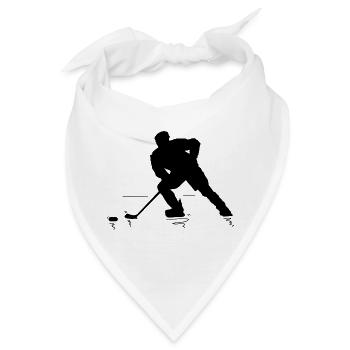 Eishockey Spieler Puck icehockey - Bandana - Weiß - Vorne