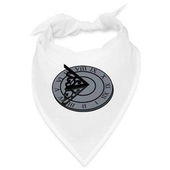 uhr zeit watch clock time hourglass sanduhr140 - Bandana - Weiß - Vorne