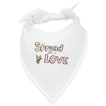 Verbreite die Liebe - Bandana - Weiß - Vorne