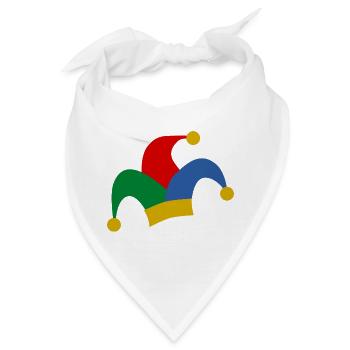 clown harlekin hofnarr kasper komiker narr witzbol - Bandana - Weiß - Vorne
