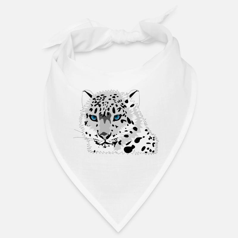 Schneeleopard - Bandana - Weiß