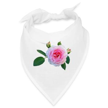 daffodils roses rosen blumen flowers tulips tulpen - Bandana - Weiß - Vorne
