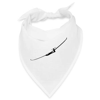 Segelflugzeug - Glider Plane - Bandana - Weiß - Vorne