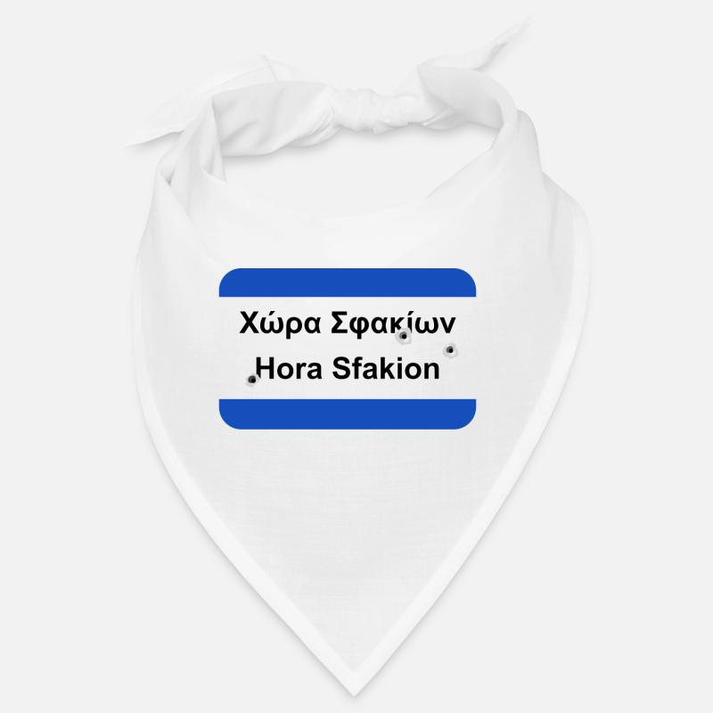 Zerschossenes Ortsschild Chora Sfakion Geschenk Bandana