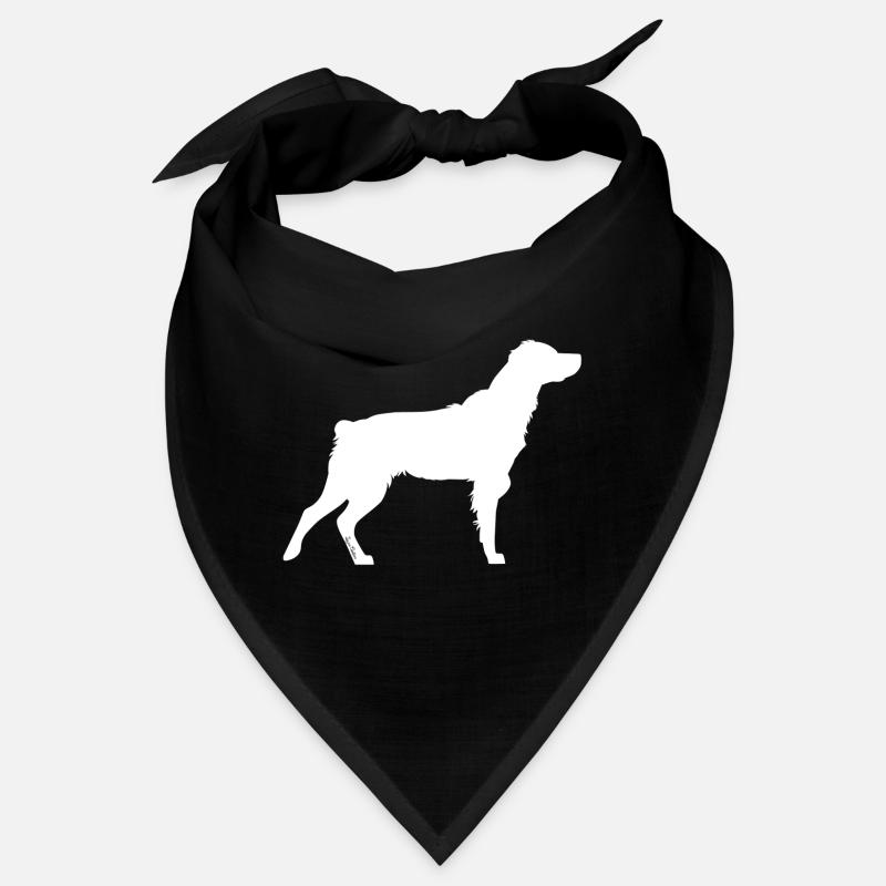 Rainbow Brittany Spaniel White Bandana