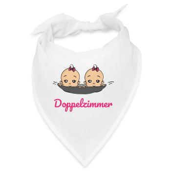Doppelzimmer Baby Zwillinge Schwangerschaft - Bandana - Weiß - Vorne