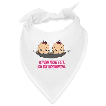 Ich Bin Nicht Fett Schwangerschaft Baby - Bandana - Weiß - Vorne