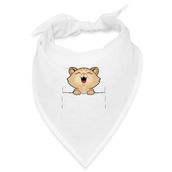 farbige Kätzchen - Bandana - Weiß - Vorne