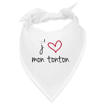 Ich liebe meinen Onkel - Bandana - Weiß - Vorne