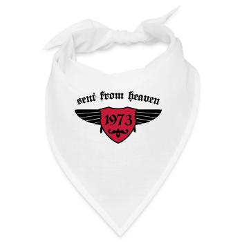 Geburtstag - sent from heaven 1973 - Bandana - Weiß - Vorne