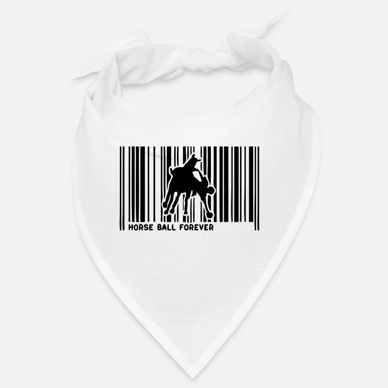 Barcode-Pferd Pferd Ball cavalier1 - Bandana - Weiß