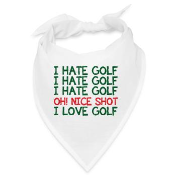 Golf Caddy Golfplatz Putter Birdie Geschenk Tee - Bandana - Weiß - Vorne
