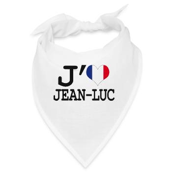 Ich liebe jean-luc - Bandana - Weiß - Vorne