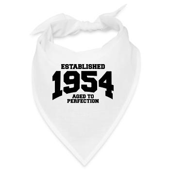 aged to perfection established 1954 (de) - Bandana - Weiß - Vorne