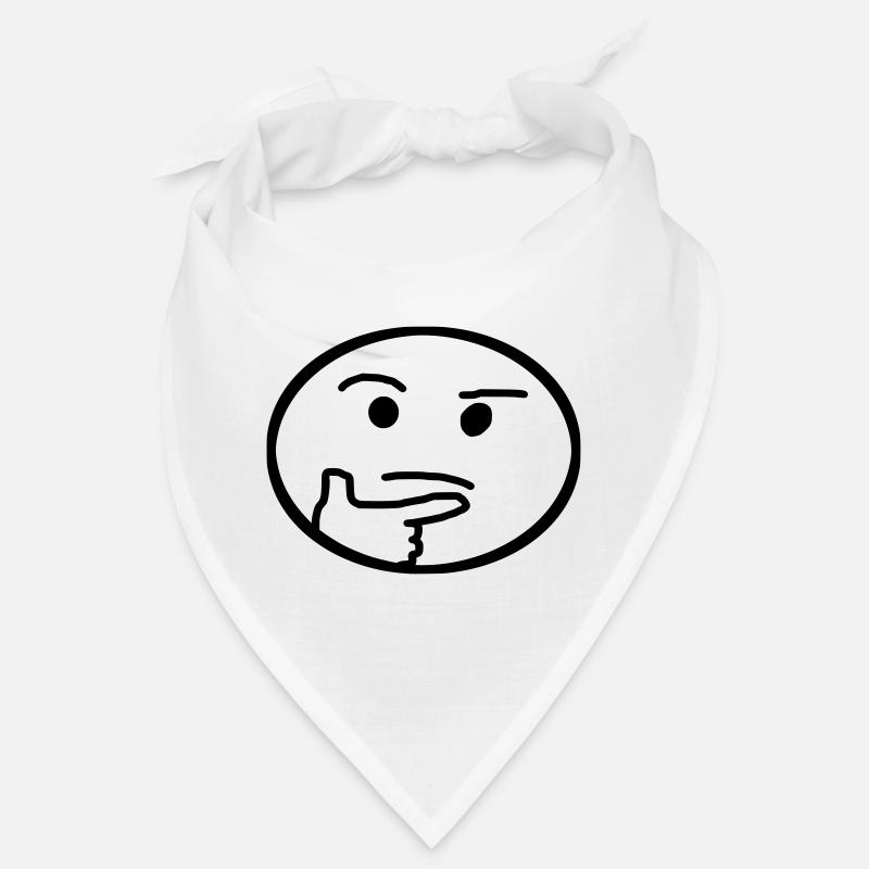 , emoji, réfléchi Bandana