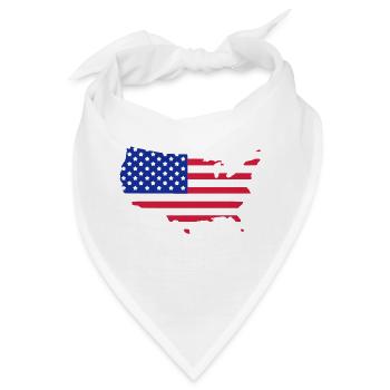 USA - Bandana - Weiß - Vorne