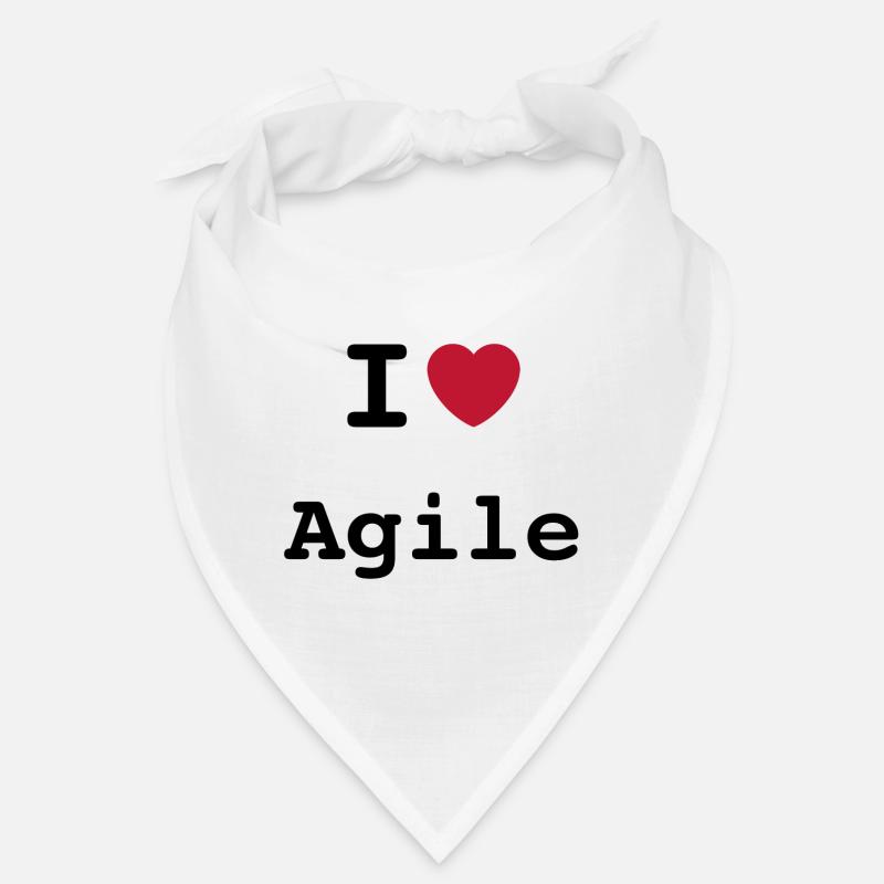 J'aime Agile | J'aime Agile - Bandana - blanc