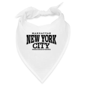 New York City Manhattan black (oldstyle) - Bandana - Weiß - Vorne