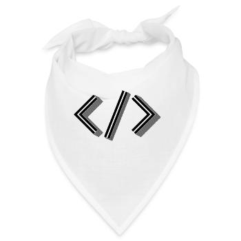Retro Bracket's - Full Stack Developer HTML XML - Bandana - Weiß - Vorne